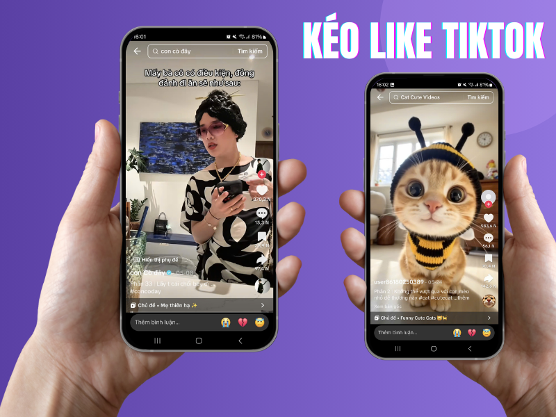 Cách kéo like tiktok